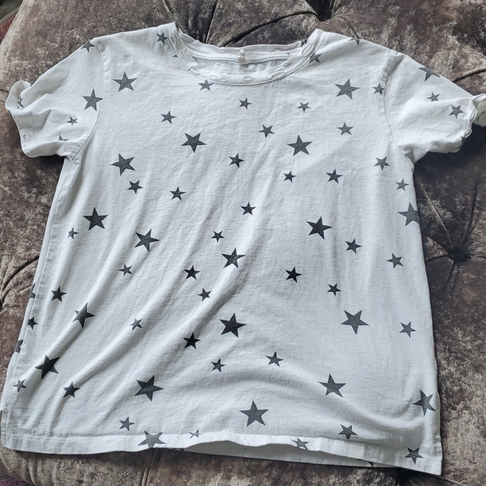 Distressed star boyfriend tee